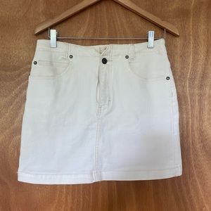 We the Free (Free People) White Denim Skirt/ worn once/ size 29